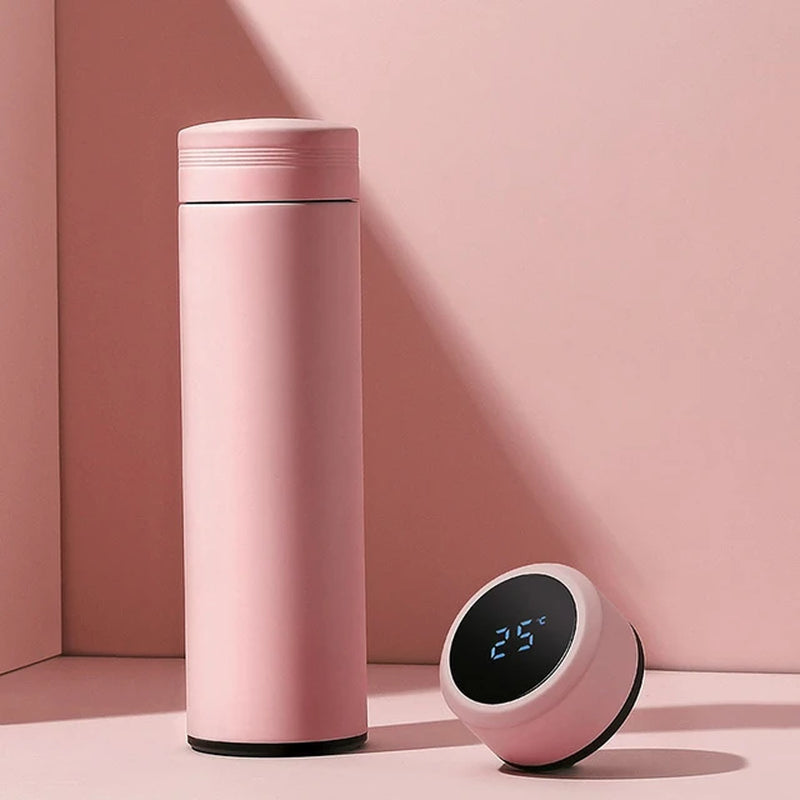 SmartSip Stainless Steel Vacuum Flask – Intelligent Temperature Display & Long-Lasting Insulation