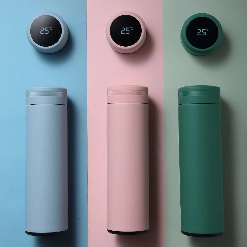 SmartSip Stainless Steel Vacuum Flask – Intelligent Temperature Display & Long-Lasting Insulation