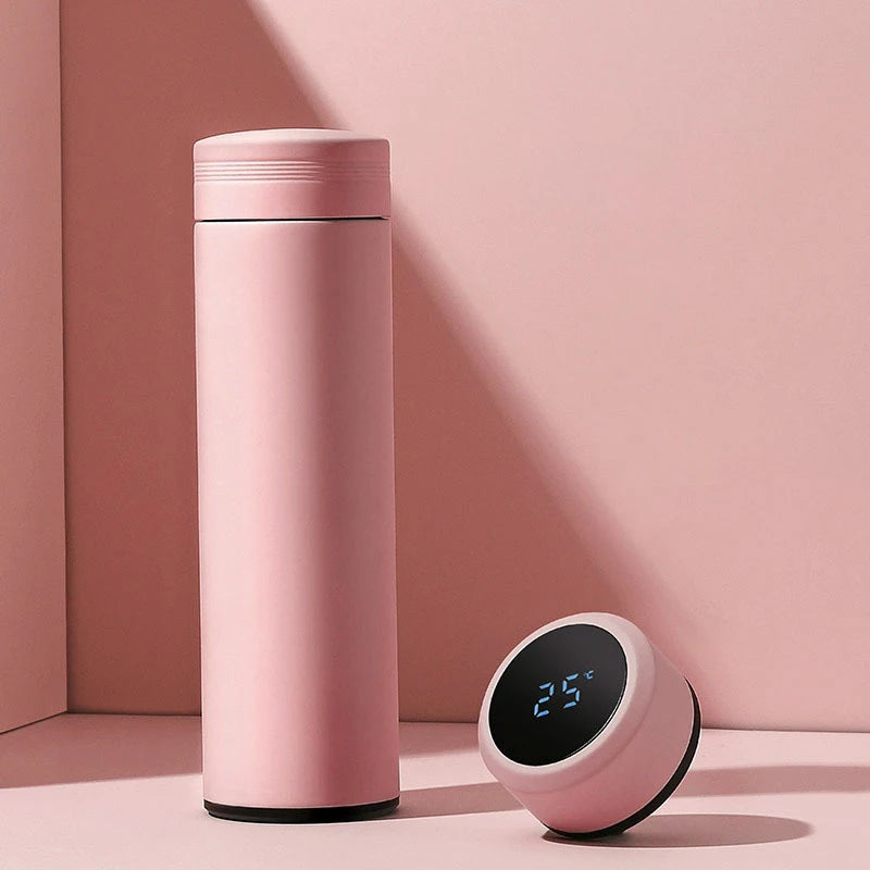 SmartSip Stainless Steel Vacuum Flask – Intelligent Temperature Display & Long-Lasting Insulation