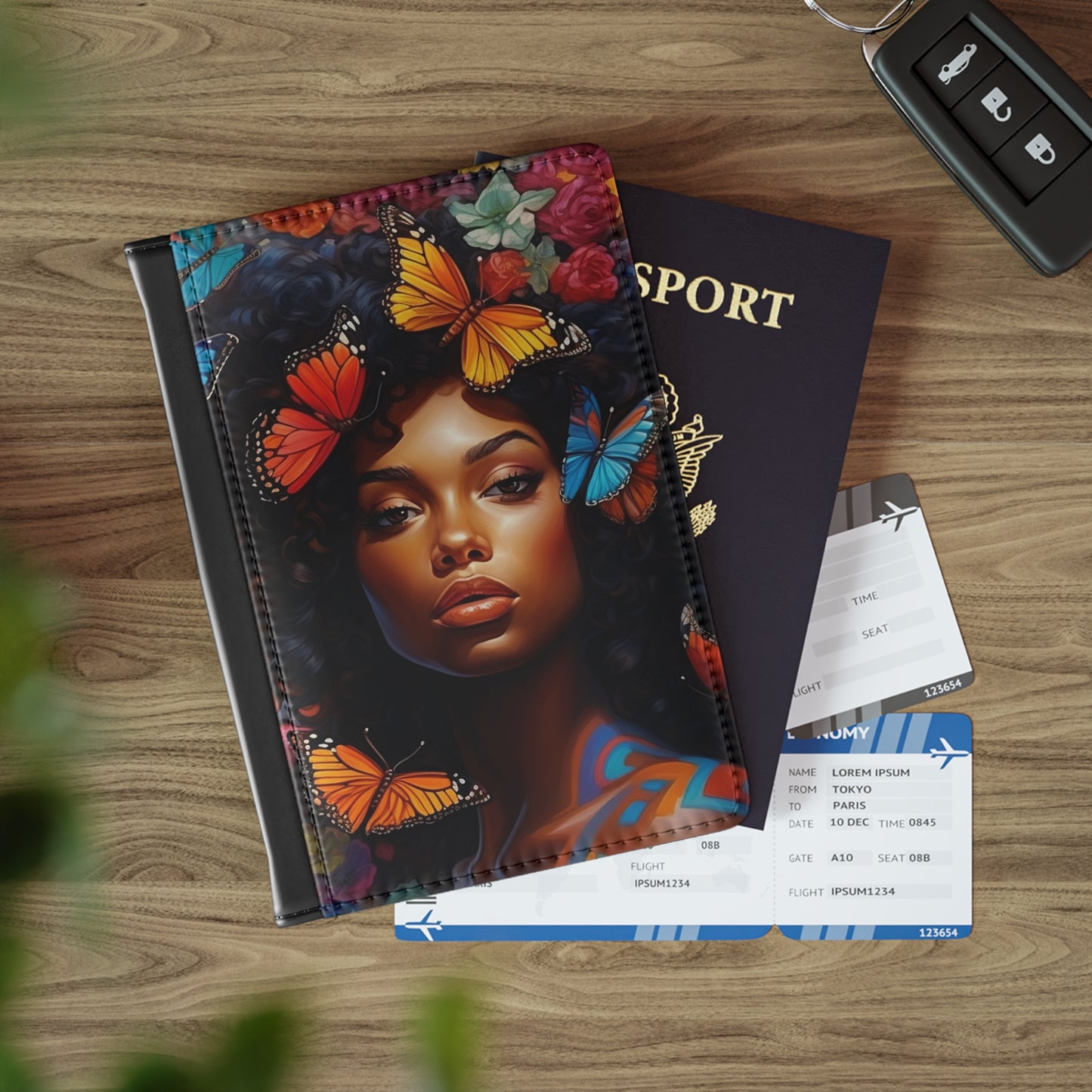 Butterfly Woman Passport Cover