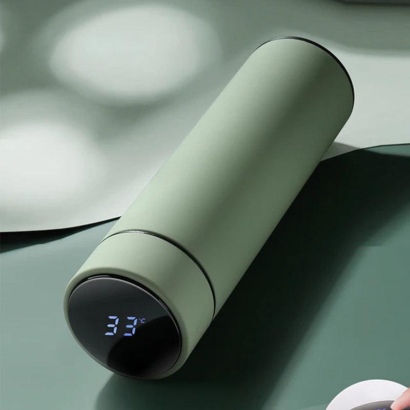 SmartSip Stainless Steel Vacuum Flask – Intelligent Temperature Display & Long-Lasting Insulation
