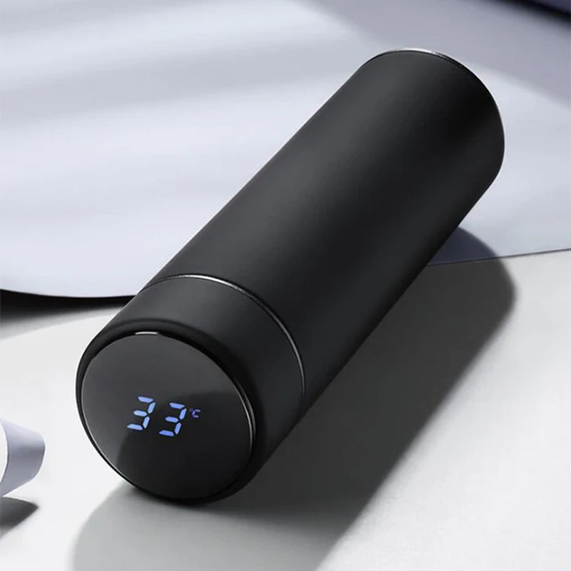 SmartSip Stainless Steel Vacuum Flask – Intelligent Temperature Display & Long-Lasting Insulation