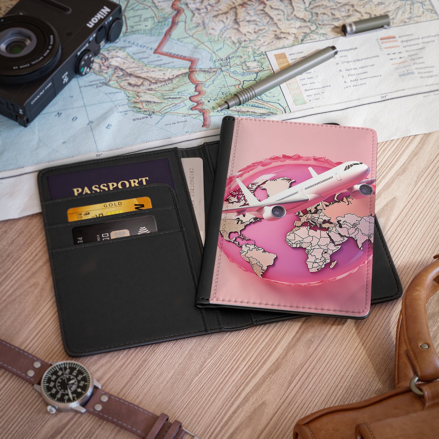 Global Pink Passport Cover
