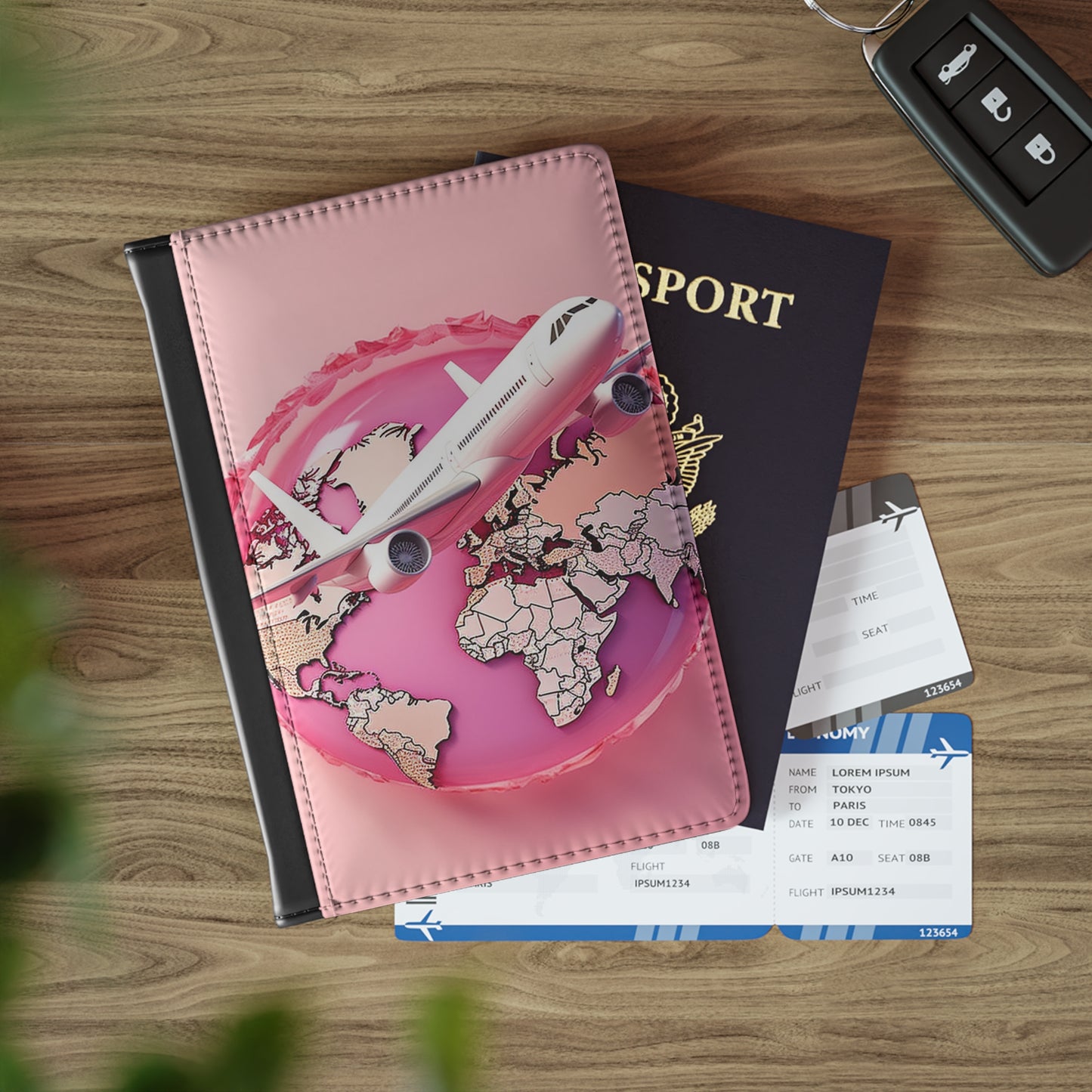 Global Pink Passport Cover