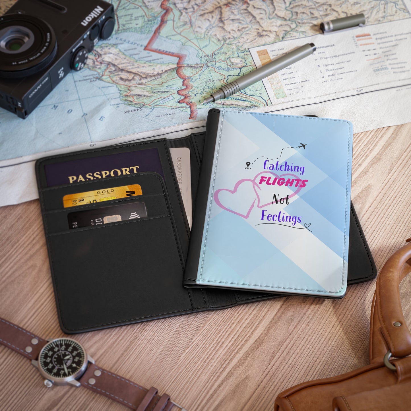 Catching Flights Not Feelings Passport Cover