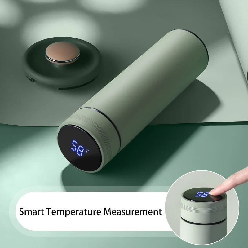 SmartSip Stainless Steel Vacuum Flask – Intelligent Temperature Display & Long-Lasting Insulation