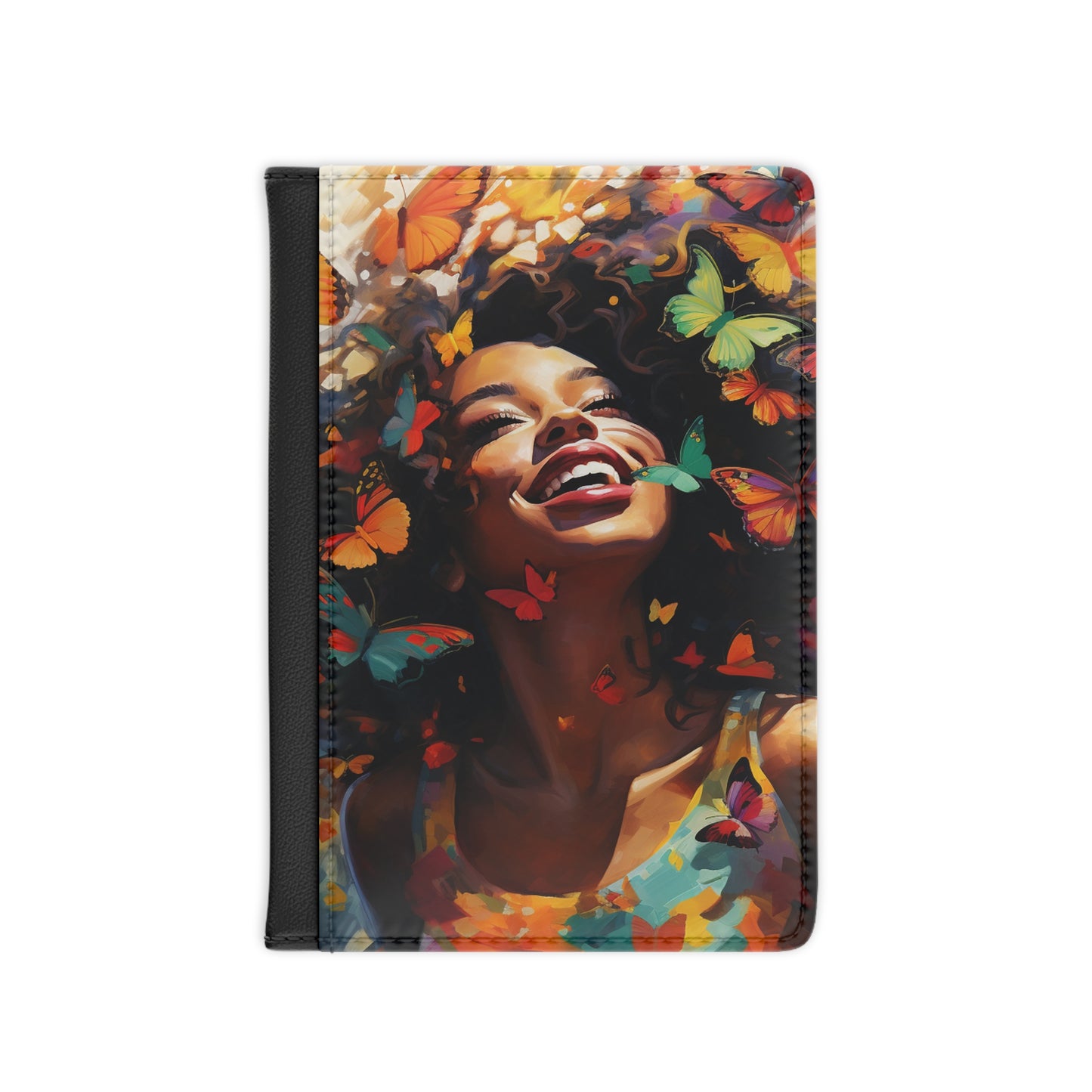 Happy Butterfly Woman Passport Cover