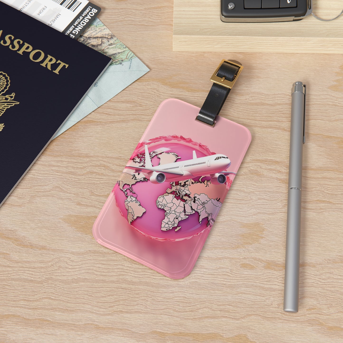 Global Pink Luggage Tag