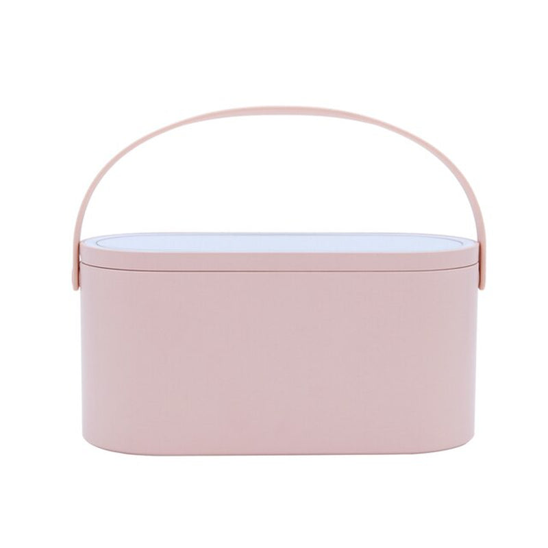 Makeup Organizer Case Touch Light Mirror Portable Travel Makeup Cosmetics Organizer 