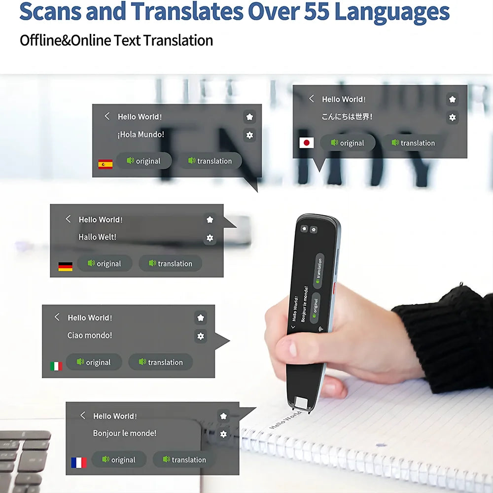 Smart Voice Scan Translator Pen Multifunctiontranslation Real Time 121 Languages Translator Pen
